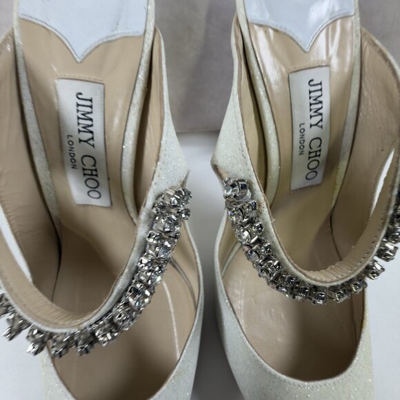 Jimmy Choo Bing 100 Satin Pump - Picture 7 of 14